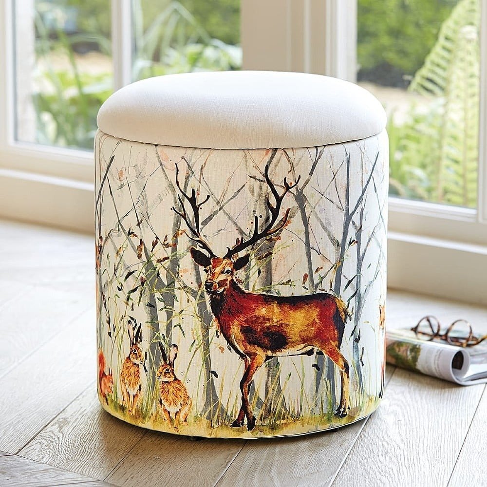 Woodland Stag Storage Stool